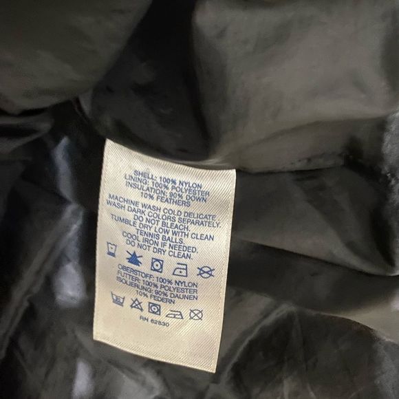 Lands End Down Puffer Coat Jacket women’s Size S (6-8) Black - Picture 11 of 13